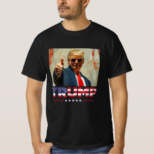 優勝トランプのサングラストランプ2024サポーター Tシャツ
