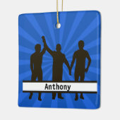 優勝パーソナライズされたレスラーのクリスマス飾り セラミックオーナメント (左)