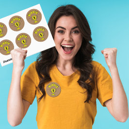 優勝者のゲーム夜パーティー勝利トロフィー ラウンドシール