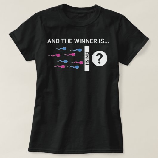 優勝者は可愛いベビー性別リビールパーティージョーク  Tシャツ (デザイン正面)