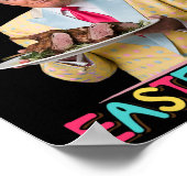 優勝者イースターディナーおもしろいトランプバニーHpp ポスター (角)