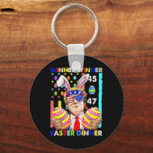 優勝者イースターディナーイースタートランプおもしろいイーザ キーホルダー (正面)