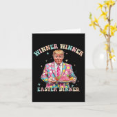 優勝者イースターディナートランプイースターバニーTru カード (黄色い花)