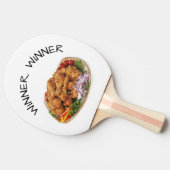 優勝者チキンディナーおもしろい 卓球ラケット (横)