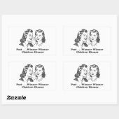 優勝者チキンディナーおもしろい 長方形シール (シート)