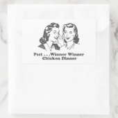 優勝者チキンディナーおもしろい 長方形シール (バッグ)