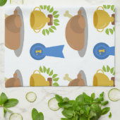 優勝者チキンディナーパターン キッチンタオル (折り畳み)