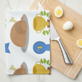 優勝者チキンディナーパターン キッチンタオル (四つ折り)