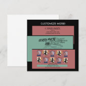 優勝者 Jamie & Poppy の Classic Round Sticker 招待状 (正面/裏面)