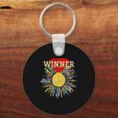 優勝賞金金ゴールドメダル#1 キーホルダー (正面)