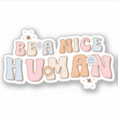 優感動的しい人間だ前向きことわざ シール (正面)