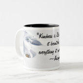 優感動的しさ雪の漂流写真 ツートーンマグカップ (正面左)