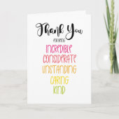 優感謝していしい カード (正面)