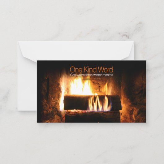 優日本の感動的情の諺 ノートカード (正面)