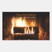 優日本の感動的情の諺 長方形シール (正面)