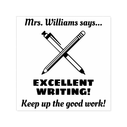 優書れたカスタム先生 セルフインキングスタンプ (デザイン)