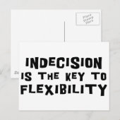 優柔不断は柔軟性の鍵 ポストカード (正面/裏面)