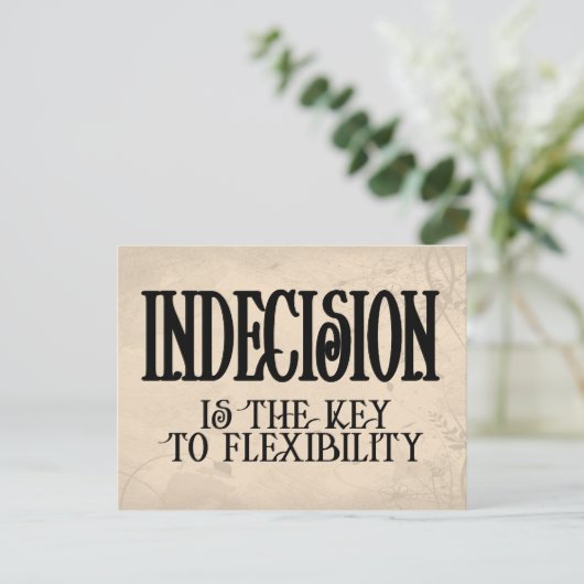 優柔不断 ポストカード (スタンド正面)