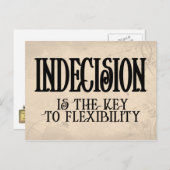 優柔不断 ポストカード (正面/裏面)