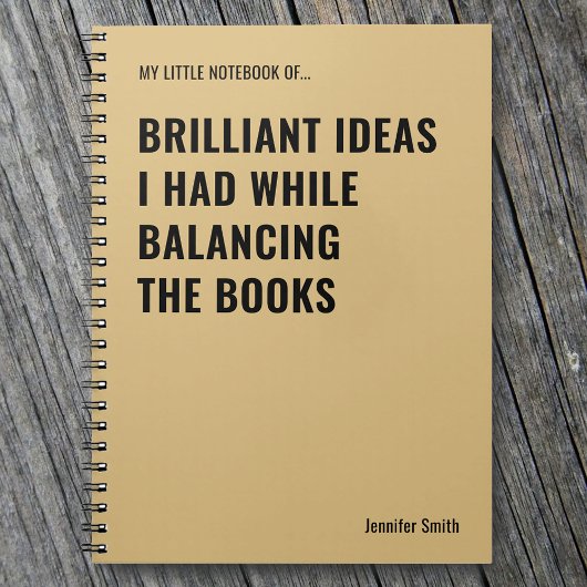 優秀なアイディアおもしろい会計士 ノートブック