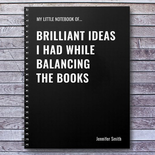 優秀なアイディアおもしろい会計士 ノートブック