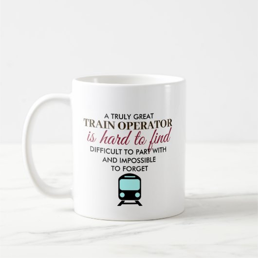 優秀な列車運行者のパーソナライズされた名前ギフト コーヒーマグカップ (左)