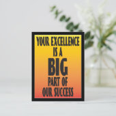 優秀な従業員への感謝 ポストカード (スタンド正面)