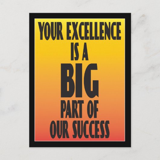 優秀な従業員への感謝 ポストカード (正面)