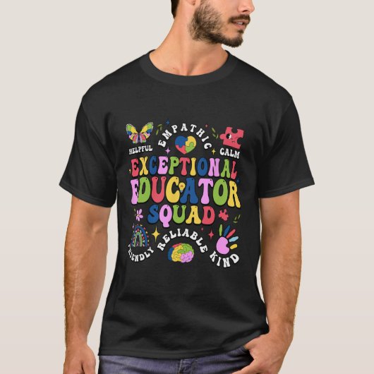 優秀な教育者分隊の自閉症先生班 Tシャツ (正面)