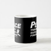 優秀な火力のマグを通した平和 コーヒーマグカップ (中央)