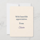 優秀な生徒 - 感動を与える教師に感謝 (裏面)