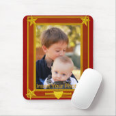 優秀な金ゴールドおよびあずき色フレーム-写真を挿入して下さい! マウスパッド (マウス)