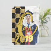 優秀な黒人と金ゴールドの卒業 招待状 (スタンド正面)