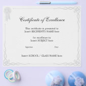 優秀証書 チラシ (シングル)