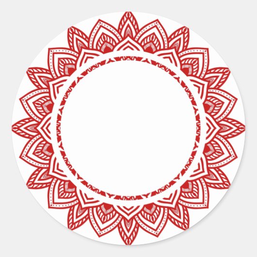 優空白のエレガント妙な曼荼羅ラベル丸ステッカー ラウンドシール (正面)