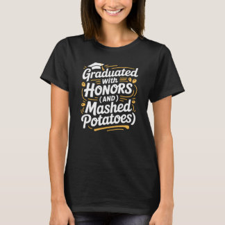 優等で卒業 マッシュポテト リトロ・サンクスギビングT Tシャツ