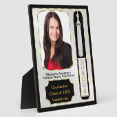 優等写真白塗り卒業 フォトプラーク (側面)