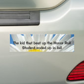優等生をビートした子転がどもが終わった バンパーステッカー (車上)