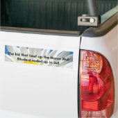 優等生をビートした子転がどもが終わった バンパーステッカー (トラック上)