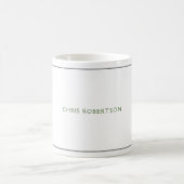 優素晴らしれた名前白黒カスタム コーヒーマグカップ (中央)