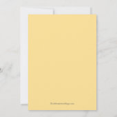 優美で黄色いケシの花柄の婚約パーティ 招待状 (裏面)