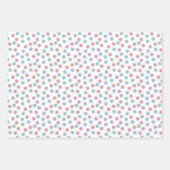 優美なかわいらしピンク色の花の花柄 ラッピングペーパーシート (正面2)