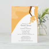 優美なアフリカ系アメリカ人の花嫁ブライダルシャワー 招待状 (スタンド正面)