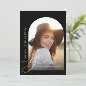 優美なアーチの卒業発表 案内状 (スタンド正面)