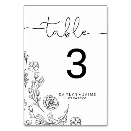 優美なエレガンスのテーブル番号 テーブルナンバー