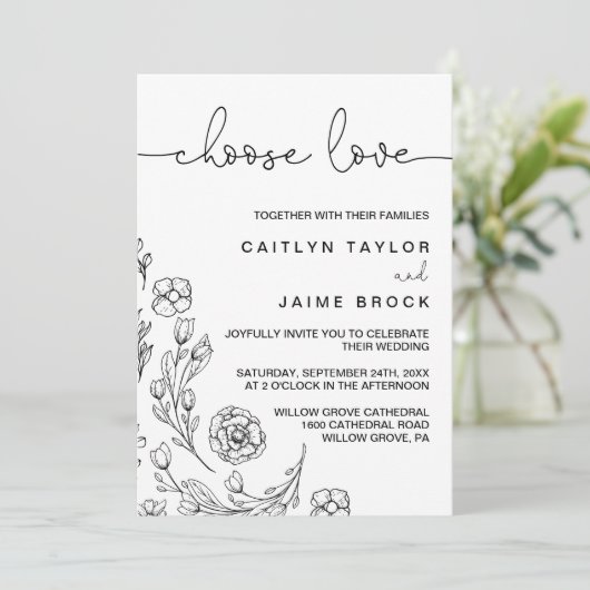 優美なエレガンスセレクトラブ結婚ズ 招待状 (スタンド正面)