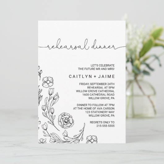 優美なエレガンスリハーサルディナー 招待状 (スタンド正面)