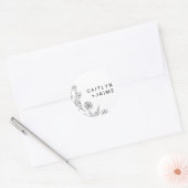 優美なエレガンス結婚ズ封筒用シール ラウンドシール (封筒)