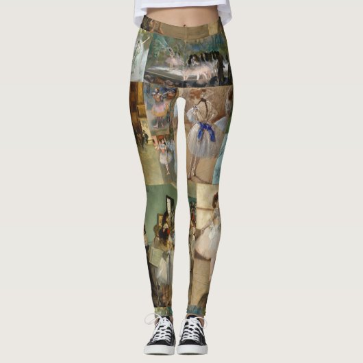 優美なエレガントバレエの絵画スケッチのガスを抜きます レギンス (正面)