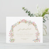 優美なエレガントフローラアーチ春の結婚式写真 セーブザデート (スタンド正面)